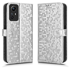 Funda de Cuero Cartera con Soporte Carcasa C01X para Xiaomi Redmi Note 12S Plata