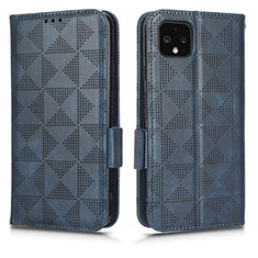 Funda de Cuero Cartera con Soporte Carcasa C02X para Google Pixel 4 Azul