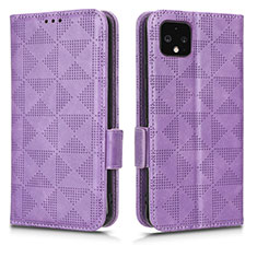 Funda de Cuero Cartera con Soporte Carcasa C02X para Google Pixel 4 XL Morado