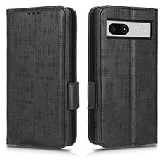 Funda de Cuero Cartera con Soporte Carcasa C02X para Google Pixel 7a 5G Negro