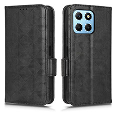 Funda de Cuero Cartera con Soporte Carcasa C02X para Huawei Honor X6 Negro