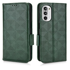 Funda de Cuero Cartera con Soporte Carcasa C02X para Motorola Moto G52j 5G Verde