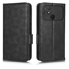 Funda de Cuero Cartera con Soporte Carcasa C02X para Xiaomi Poco C40 Negro