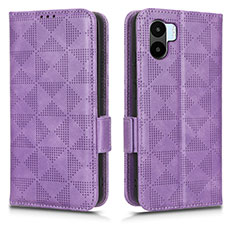 Funda de Cuero Cartera con Soporte Carcasa C02X para Xiaomi Poco C50 Morado