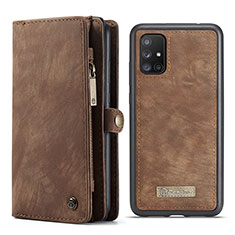 Funda de Cuero Cartera con Soporte Carcasa C03S para Samsung Galaxy A71 4G A715 Marron