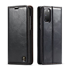 Funda de Cuero Cartera con Soporte Carcasa C03S para Samsung Galaxy S20 5G Negro