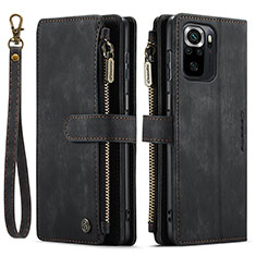 Funda de Cuero Cartera con Soporte Carcasa C03S para Xiaomi Redmi Note 10 4G Negro