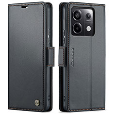 Funda de Cuero Cartera con Soporte Carcasa C03S para Xiaomi Redmi Note 13 Pro 5G Negro