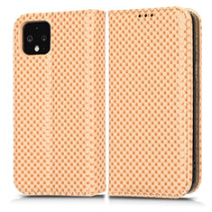 Funda de Cuero Cartera con Soporte Carcasa C03X para Google Pixel 4 Oro