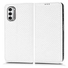 Funda de Cuero Cartera con Soporte Carcasa C03X para Motorola Moto G52j 5G Blanco