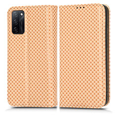 Funda de Cuero Cartera con Soporte Carcasa C03X para Oppo A55S 5G Oro