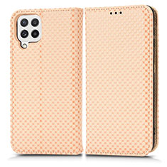 Funda de Cuero Cartera con Soporte Carcasa C03X para Samsung Galaxy F22 4G Oro