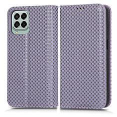 Funda de Cuero Cartera con Soporte Carcasa C03X para Samsung Galaxy M33 5G Morado