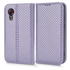 Funda de Cuero Cartera con Soporte Carcasa C03X para Samsung Galaxy XCover 5 SM-G525F Morado