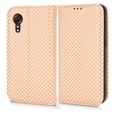 Funda de Cuero Cartera con Soporte Carcasa C03X para Samsung Galaxy XCover 5 SM-G525F Oro