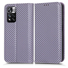 Funda de Cuero Cartera con Soporte Carcasa C03X para Xiaomi Mi 11i 5G (2022) Morado