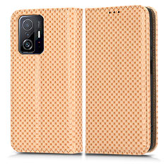 Funda de Cuero Cartera con Soporte Carcasa C03X para Xiaomi Mi 11T Pro 5G Oro