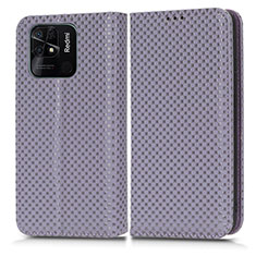 Funda de Cuero Cartera con Soporte Carcasa C03X para Xiaomi Redmi 10C 4G Morado