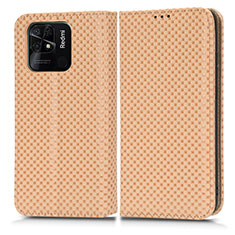 Funda de Cuero Cartera con Soporte Carcasa C03X para Xiaomi Redmi 10C 4G Oro