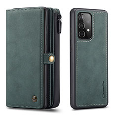 Funda de Cuero Cartera con Soporte Carcasa C04S para Samsung Galaxy A52 5G Verde