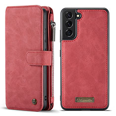 Funda de Cuero Cartera con Soporte Carcasa C05S para Samsung Galaxy S22 Plus 5G Rojo