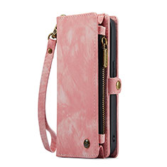 Funda de Cuero Cartera con Soporte Carcasa C06S para Apple iPhone 13 Pro Max Rosa