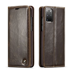 Funda de Cuero Cartera con Soporte Carcasa C06S para Samsung Galaxy S20 Plus 5G Marron