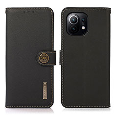 Funda de Cuero Cartera con Soporte Carcasa C07 para Xiaomi Mi 11 Lite 5G Negro