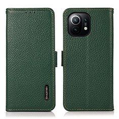 Funda de Cuero Cartera con Soporte Carcasa C08 para Xiaomi Mi 11 5G Verde