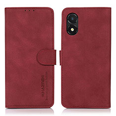 Funda de Cuero Cartera con Soporte Carcasa D01Y para Huawei Honor X5 Rojo