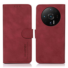 Funda de Cuero Cartera con Soporte Carcasa D01Y para Xiaomi Mi 12 Ultra 5G Rojo