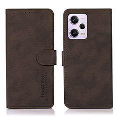 Funda de Cuero Cartera con Soporte Carcasa D01Y para Xiaomi Redmi Note 12 Pro+ Plus 5G Marron