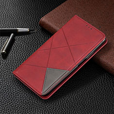 Funda de Cuero Cartera con Soporte Carcasa D03 para Xiaomi Mi Note 10 Pro Rojo