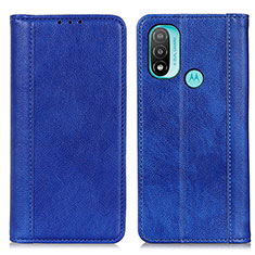 Funda de Cuero Cartera con Soporte Carcasa D03Y para Motorola Moto E30 Azul