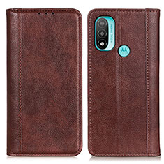 Funda de Cuero Cartera con Soporte Carcasa D03Y para Motorola Moto E30 Marron