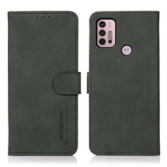 Funda de Cuero Cartera con Soporte Carcasa D03Y para Motorola Moto G10 Verde