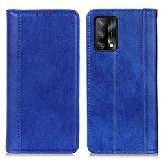 Funda de Cuero Cartera con Soporte Carcasa D03Y para Oppo A95 4G Azul