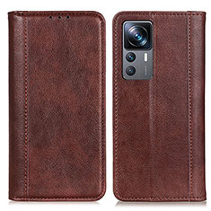 Funda de Cuero Cartera con Soporte Carcasa D03Y para Xiaomi Mi 12T Pro 5G Marron