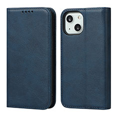 Funda de Cuero Cartera con Soporte Carcasa D04T para Apple iPhone 14 Azul