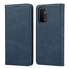 Funda de Cuero Cartera con Soporte Carcasa D04T para OnePlus Nord N200 5G Azul