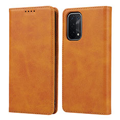 Funda de Cuero Cartera con Soporte Carcasa D04T para OnePlus Nord N200 5G Marron Claro