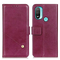 Funda de Cuero Cartera con Soporte Carcasa D04Y para Motorola Moto E30 Morado