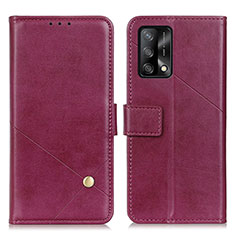 Funda de Cuero Cartera con Soporte Carcasa D04Y para Oppo A95 4G Morado