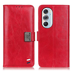 Funda de Cuero Cartera con Soporte Carcasa D06Y para Motorola Moto Edge X30 5G Rojo