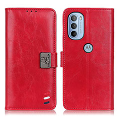 Funda de Cuero Cartera con Soporte Carcasa D06Y para Motorola Moto G41 Rojo