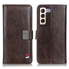 Funda de Cuero Cartera con Soporte Carcasa D06Y para Samsung Galaxy S21 Plus 5G Marron