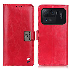 Funda de Cuero Cartera con Soporte Carcasa D06Y para Xiaomi Mi 11 Ultra 5G Rojo