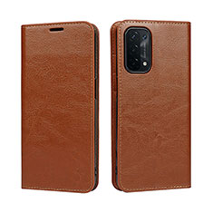 Funda de Cuero Cartera con Soporte Carcasa D07T para OnePlus Nord N200 5G Marron Claro