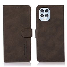 Funda de Cuero Cartera con Soporte Carcasa D08Y para Motorola Moto Edge S 5G Marron