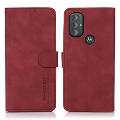 Funda de Cuero Cartera con Soporte Carcasa D08Y para Motorola Moto G Power (2022) Rojo